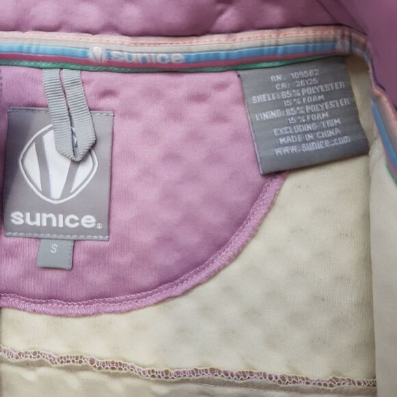 SUNICE Women's Quilted Foam Sports Jacket Lilac and White Size Small - Picture 6 of 16
